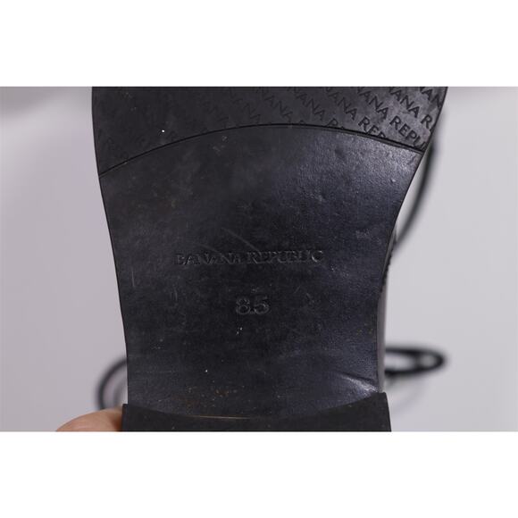 Banana Republic Mens Black Wingtip Ankle Leather Boots US 8.5 - Picture 10 of 12